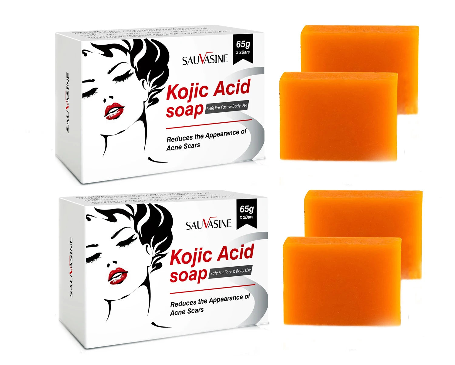 Kojic Acid Brightening Soap – Face & Body Bar | 2-Pack