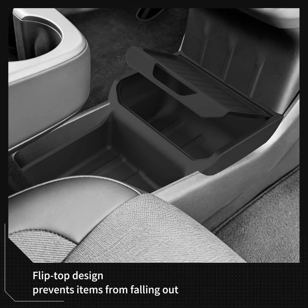 Non-Slip TPE For Tesla Model Y Standard Version 2025 Lower Center Console Storage Organizer Insert Tray Interior Accessories Oasis Select