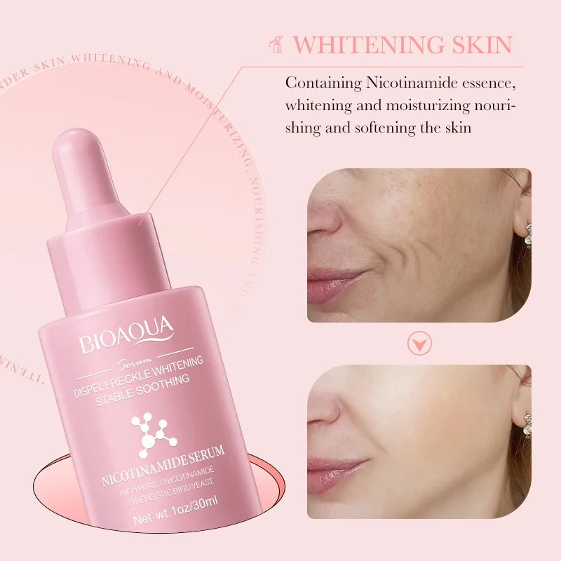 BIOAQUA Niacinamide Serum for Reducing Dark Spots Whitening and Moisturizing Brightening Skin Tone 30ml Oasis Select