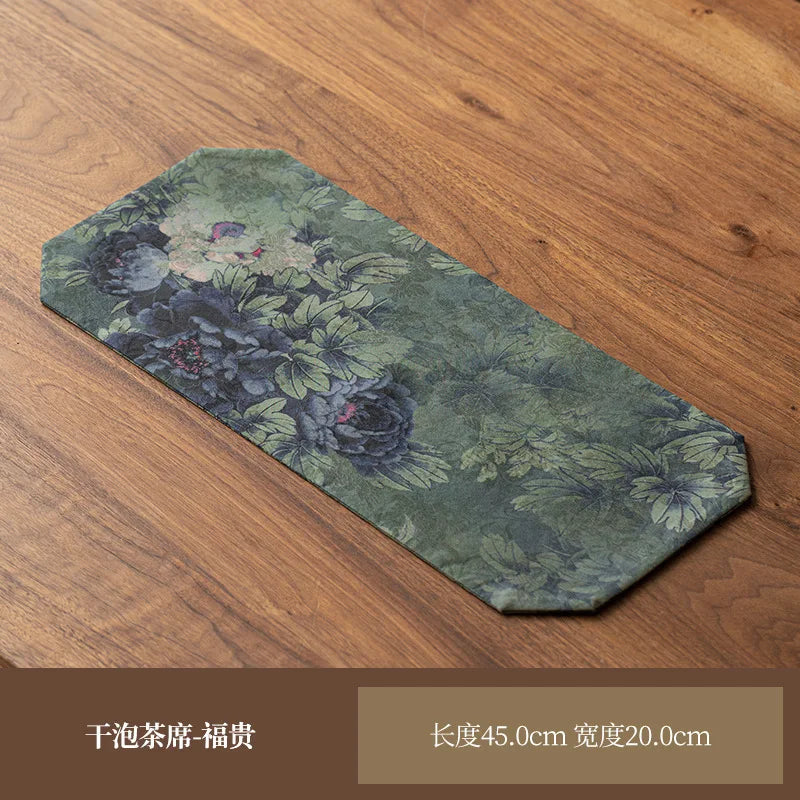 Silk Ruyi Tea Coaster, Teapot Mat, Kung Fu Tea Set Accessories, Anti-Collision Heat Insulation Mat, Teapot Holder, Tea Oasis Select Ceremony Set - Fugu
