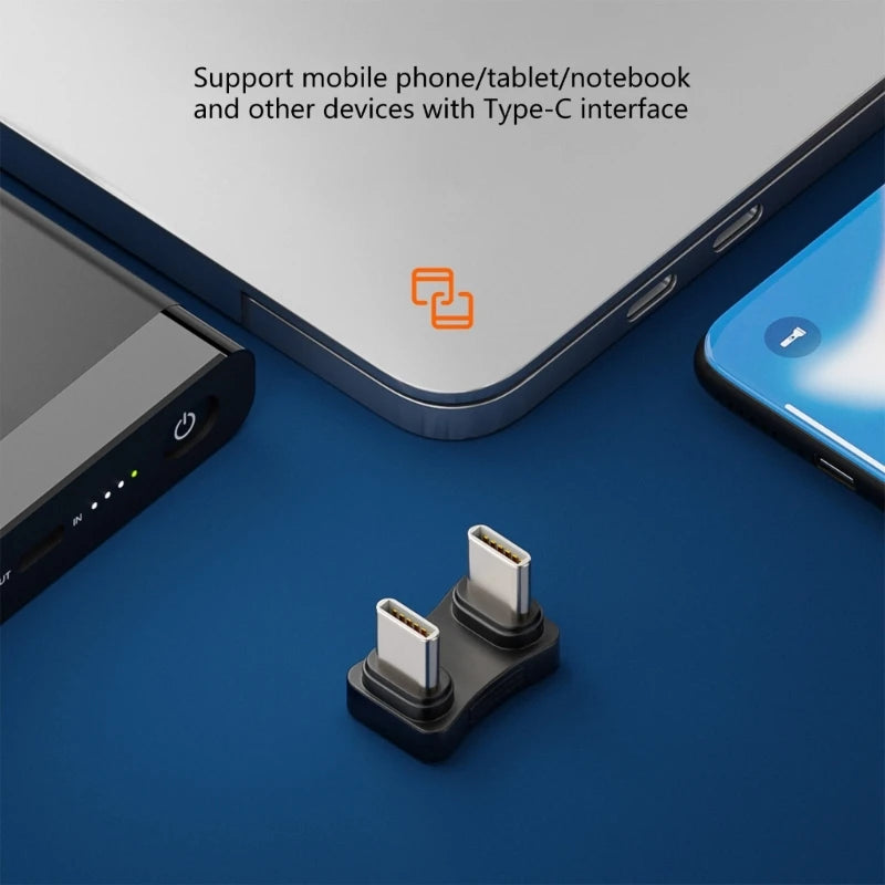 180° USB-C Male to Male Adapter | PD 65W Fast Charging USB-C Adapter Oasis Select