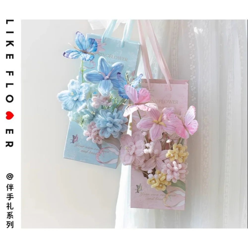 Teacher's Day Twisting Stick Handmade Bouquet Flower Box DIY Material Gift Girlfriend Graduation Gift Best Friend Teacher Oasis Select