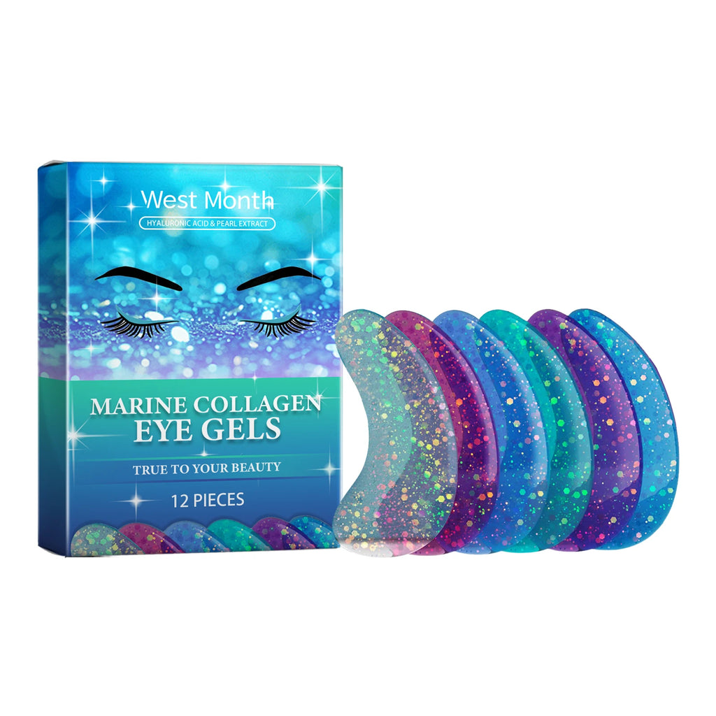 Fine Wrinkle Collagen Firming Eye Mask Anti-Dark Circles Nourishes Eye Bags Reduces Fine Line Repairs Lift Moisturizes Eye mask Oasis Select 12pcs boxed