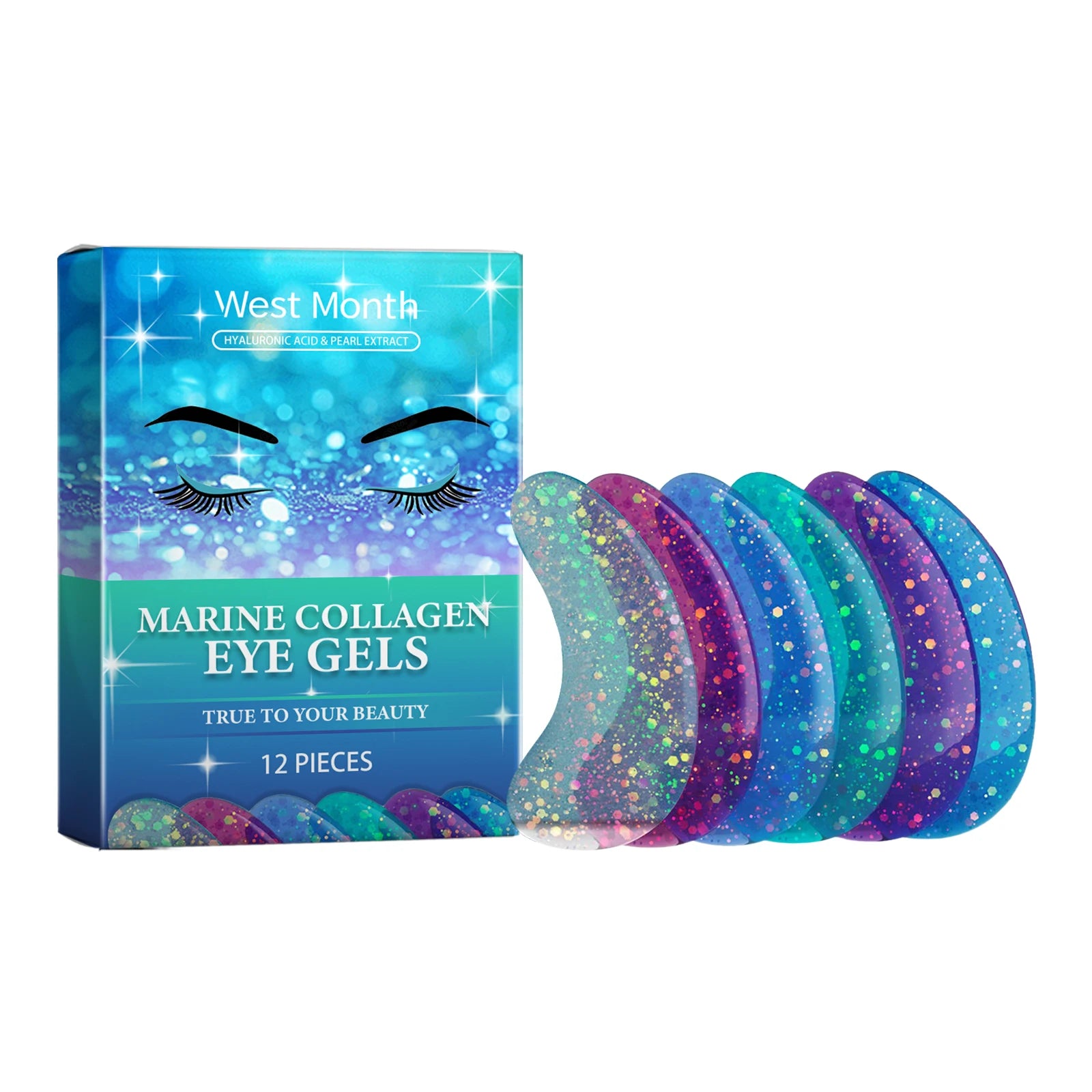 Fine Wrinkle Collagen Firming Eye Mask Anti-Dark Circles Nourishes Eye Bags Reduces Fine Line Repairs Lift Moisturizes Eye mask Oasis Select 12pcs boxed