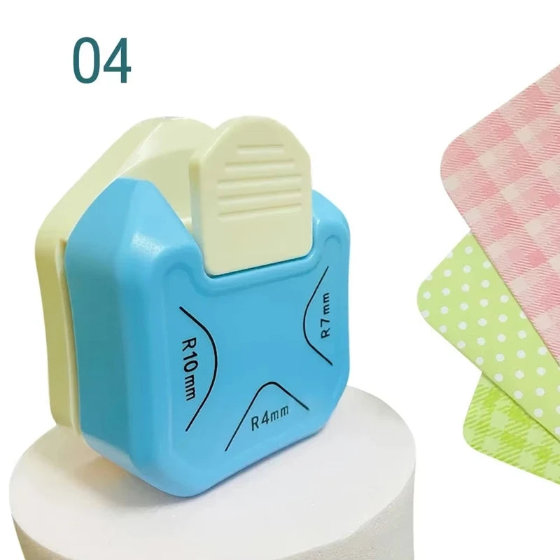 Corner Rounder Mini Corner Trimmer Round Corner DIY Paper Card Photo Planner Cutting Supplies 3 Way Punch Board Photo Cutter Oasis Select white D