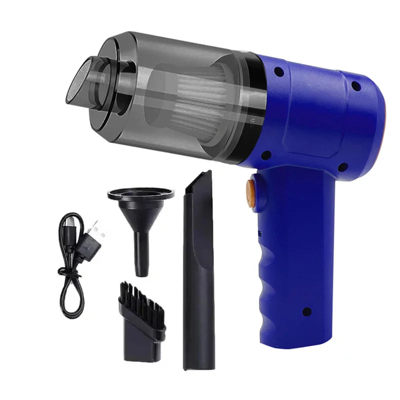 Handheld Car Vacuum Cleaner, 15000PA Portable Cordless, Dual use of blowing and suctionMulti-Nozzles, for Car, Home, Pet, Office Oasis Select blue