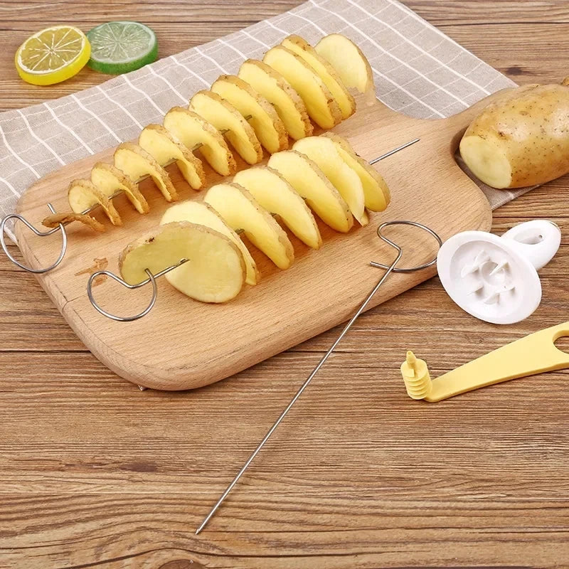 Spiral Potato Slicer Cutter – Stainless Steel Twisted Veggie Tool