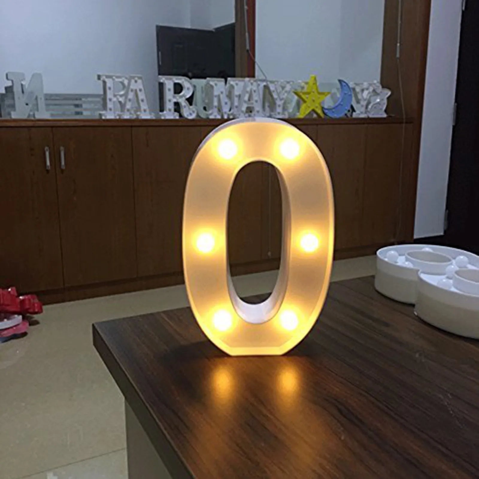 Light Up Letter Led Alphabet Number Plastic Battery Operated Party Sign Wedding Festival Stand Decoration No Batteries Included Oasis Select A