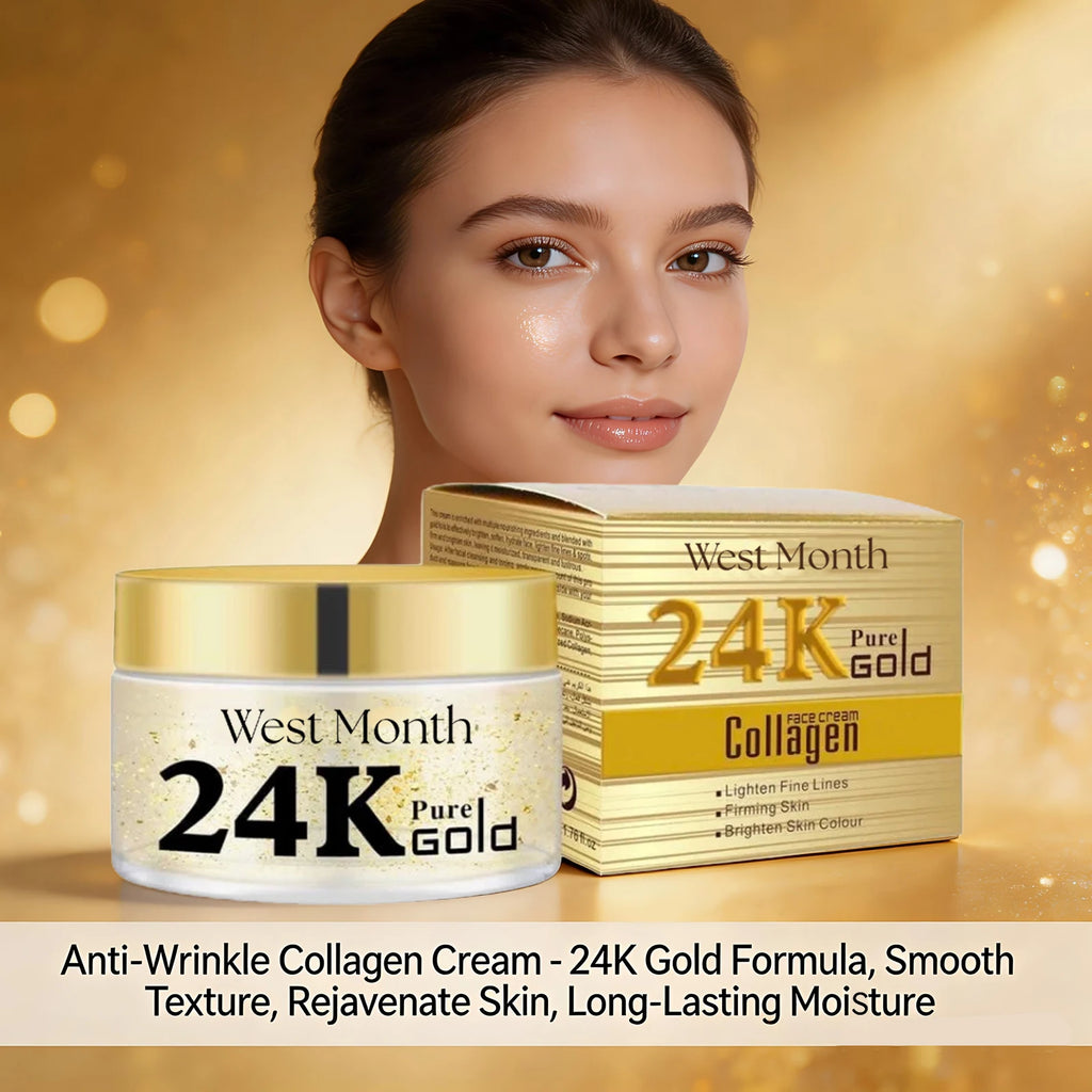 24k Collagen Face Cream Fade Fine Lines Moisturizing Brightening Hydrating Smoothing Nourishes Firming Lifting Face Skin Care Oasis Select