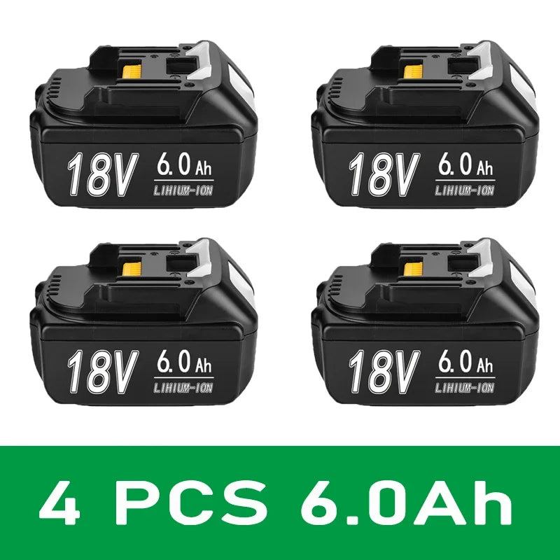For Makita 18V 6Ah8Ah12Ah Battery Rechargeable Battery 18650 Lithium-ion Cell Suitable For Makita Power Tool Oasis Select 6Ah 4pcs
