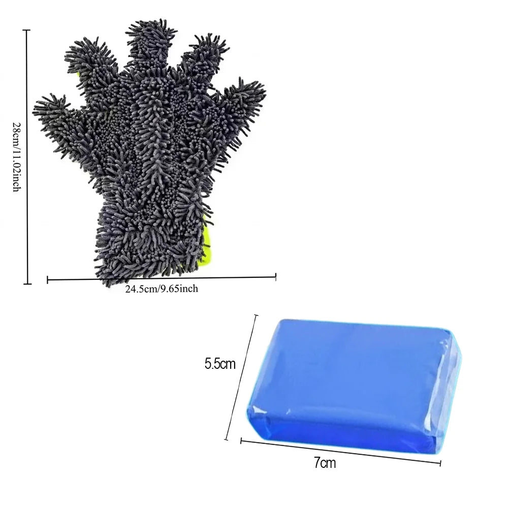 Car Wash Mitt and Magic Car Wash Clay: The perfect combination for cleaning surface dust and removing stubborn stains with ease. Oasis Select