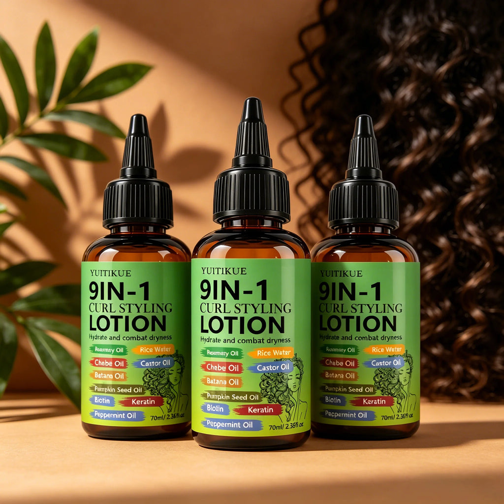YUITIKUE 9-in-1 Curl Styling Lotion – Anti-Frizz & Defines