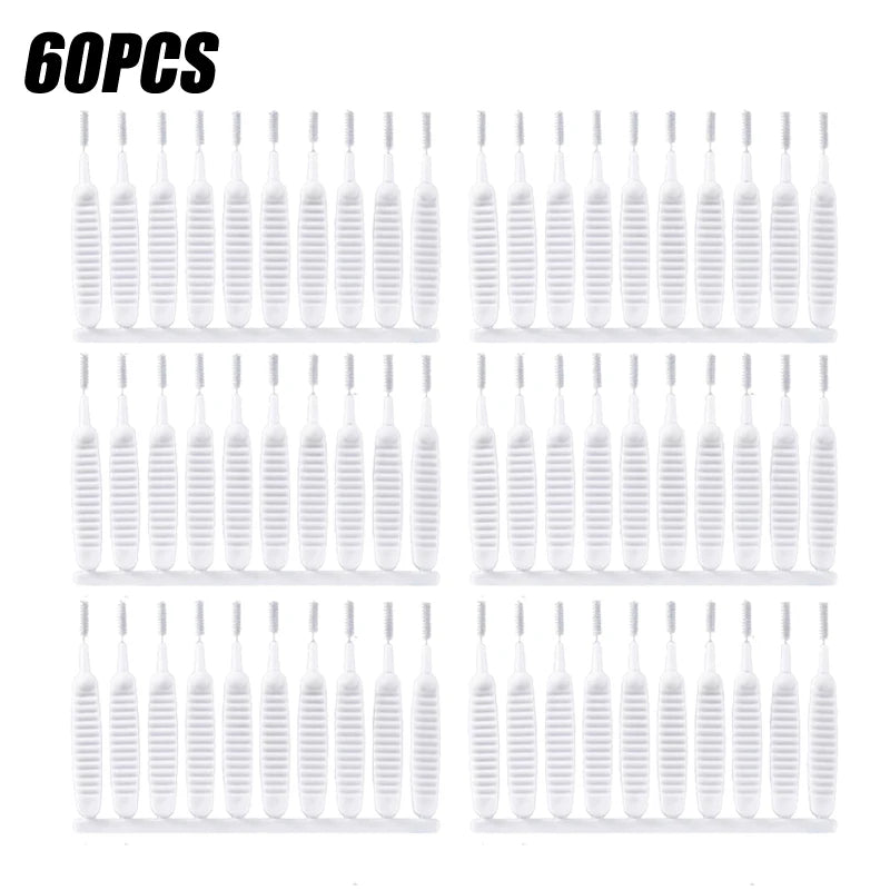 10-500PCS Shower Cleaning Brush Bathroom Micro Nylon Brush Nozzle Anti-blocking Cleaning Tools Bathroom Accessories Oasis Select 60PCS