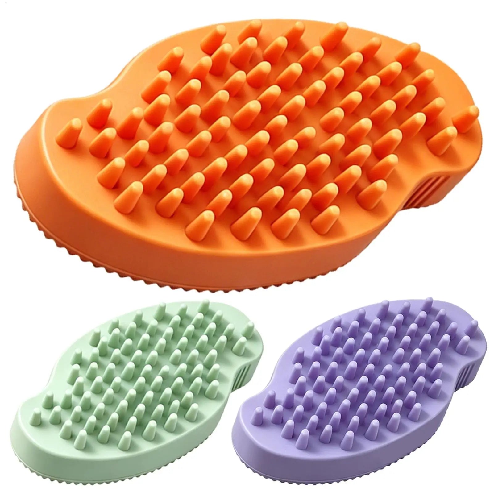 Double-Sided Rubber Pet Grooming Brush for Dogs & Cats