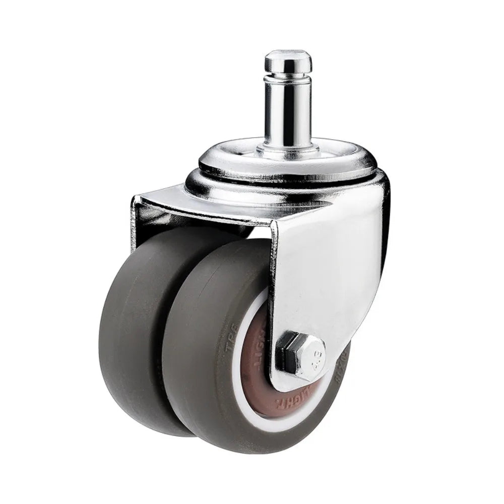 4PCS Casters Wheels 2 inch Heavy Duty Swivel Soft Rubber Roller with Brake for Platform Trolley Furniture Wheels Oasis Select