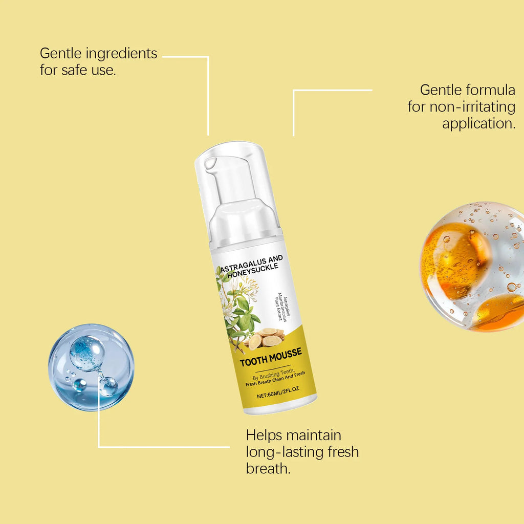 Astragalus Membranaceus Teeth Clean Mousse Reduce Yellowing Improve Mouth Odor Keep Oral Health Gentle Cleaning Foam Teethpaste Oasis Select