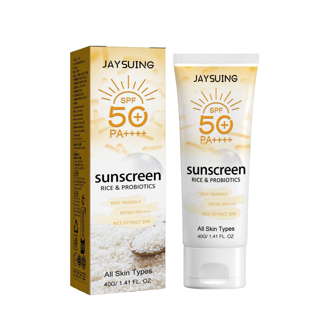 Probiotic Organic Rice Sunscreen Prevent Tanning Reduce Risk Sunburn Waterproof Broad Spectrum Protection UV Resistant Lotion Oasis Select 40g