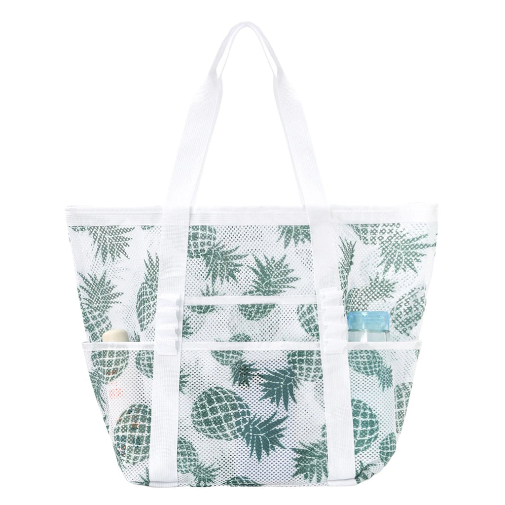 Mesh Beach Tote Bag | Large Multi-Pocket Pool & Travel Bag