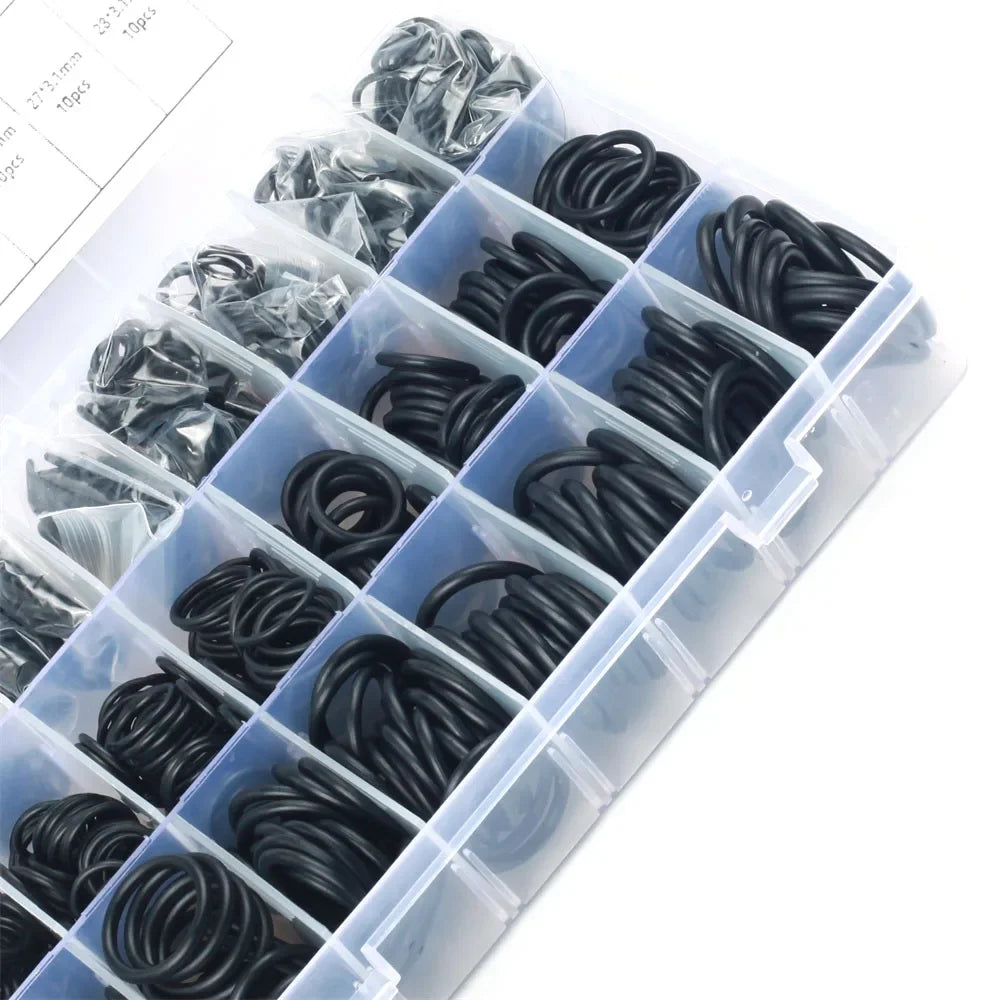 NBR O-Ring Assortment Kit 740/1200 Pc – Plumbing & Auto Repair O-Ring Seal Kit Oasis Select