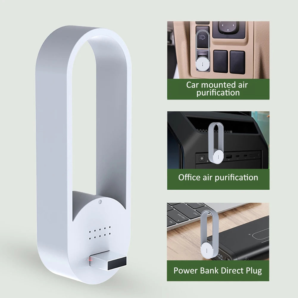 Portable USB Negative Ion Air Purifier & Odor Eliminator
