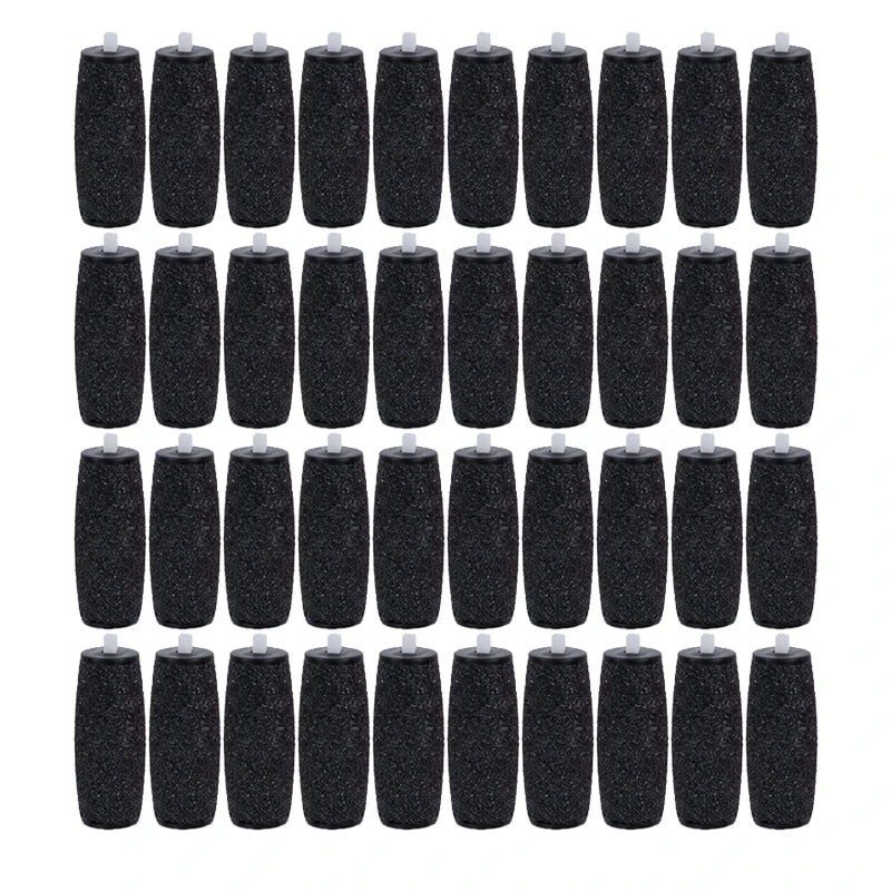 40-Pack Foot File Replacement Rollers – Callus & Dead Skin Remover Foot File Replacement Heads Oasis Select Black