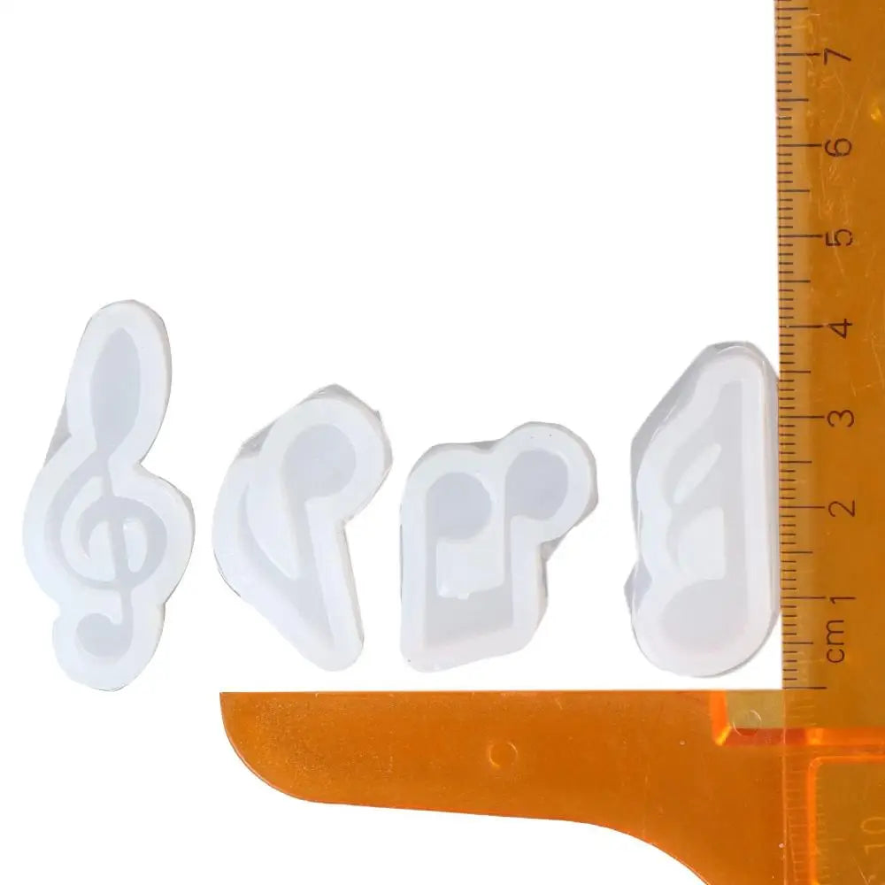 4Pcs Musical Note Silicone Mould White Music Note Silicone Freshie Mould Unique Silicone Mould Jewelry Pendant Oasis Select
