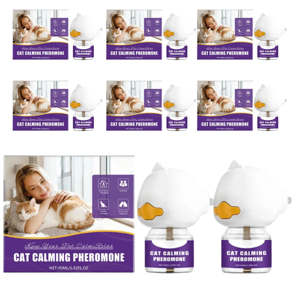 45ML Pheromone Diffuser for Cats, Pet Emotional Soothing Calming Effectively Relieves Anxiety Stress Reduce Scratching Device Oasis Select