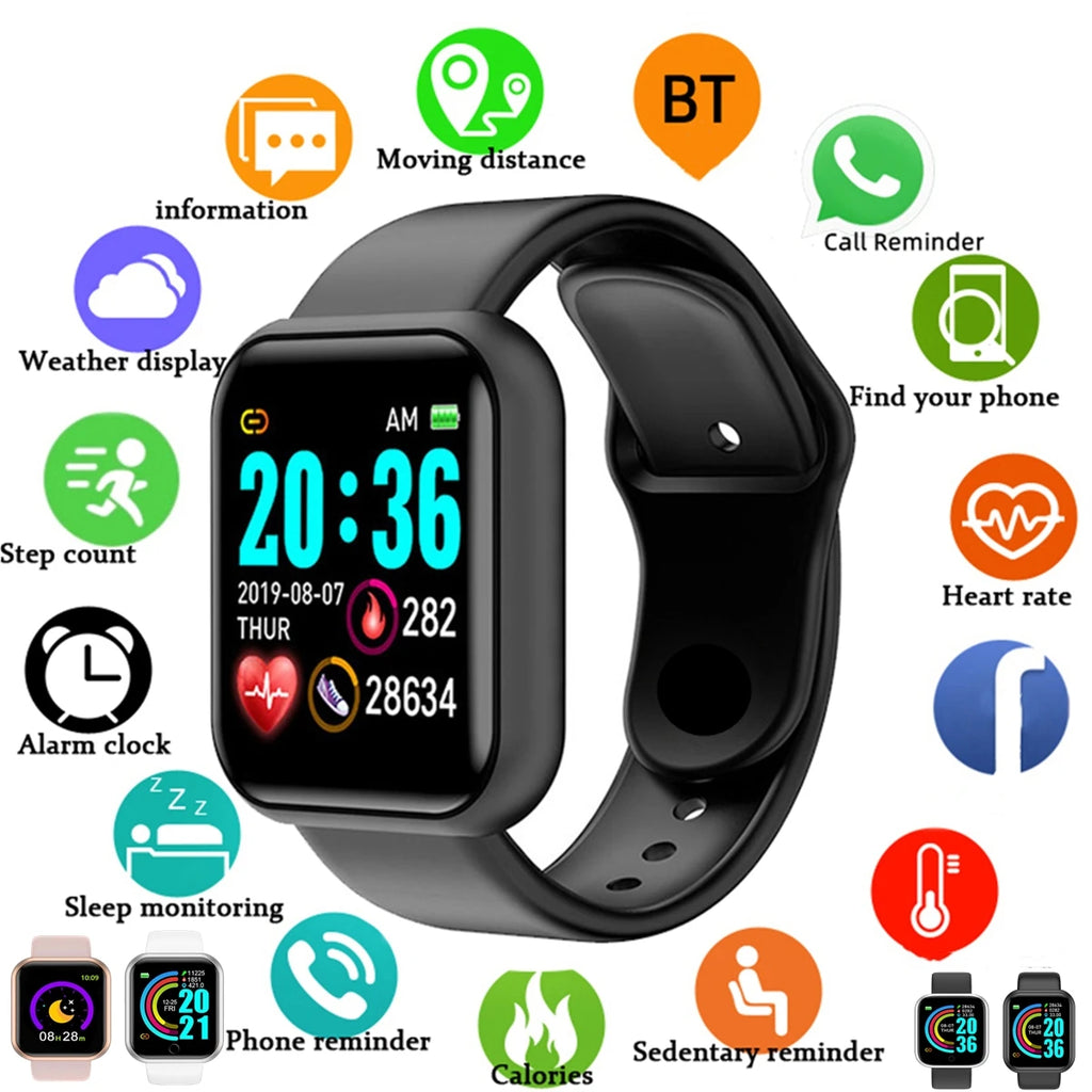 CHAOGENB Y68 Smart Watch – Fitness Tracker & Notifications