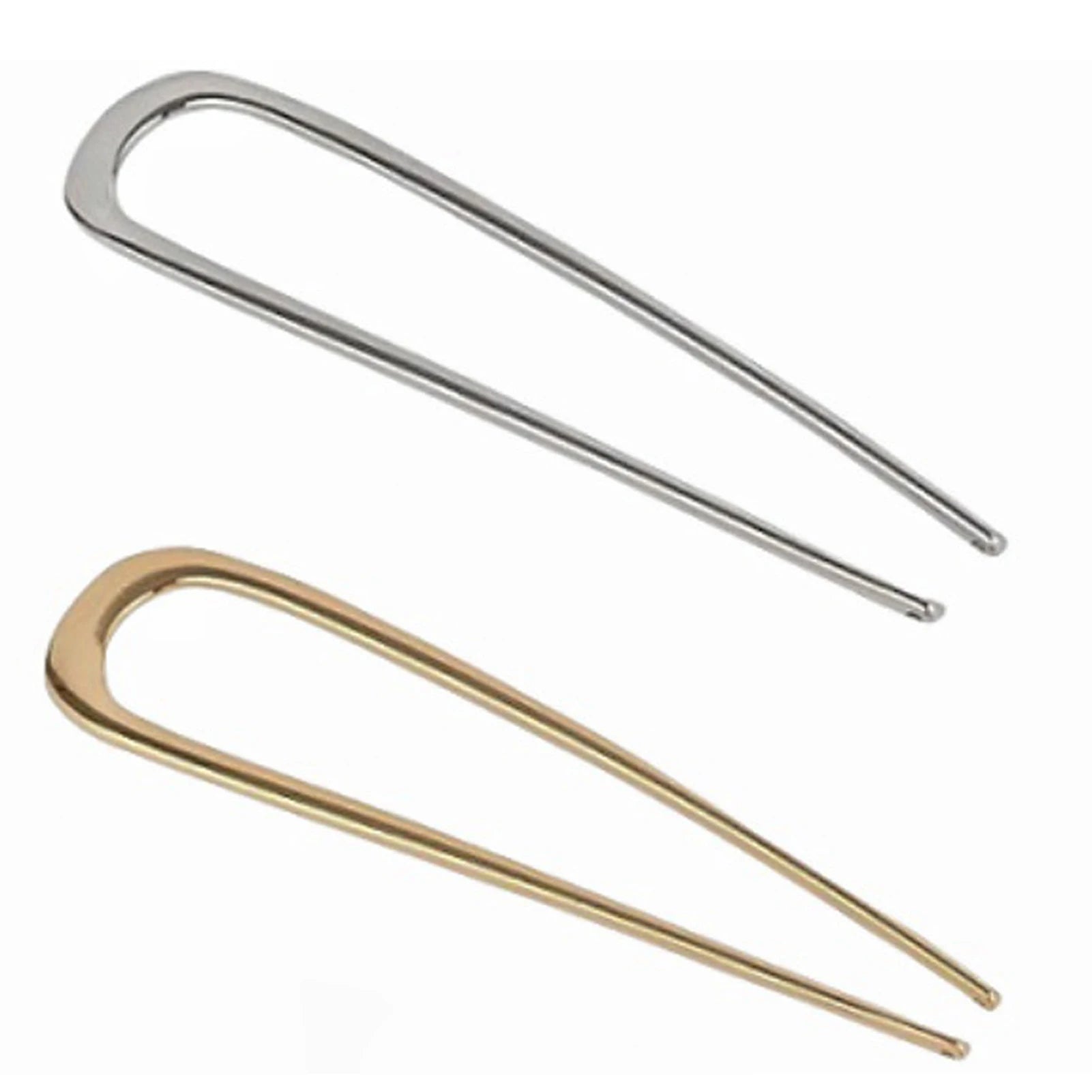 U-Shaped French Hair Pins – Colorful Metal Hair Sticks for Women