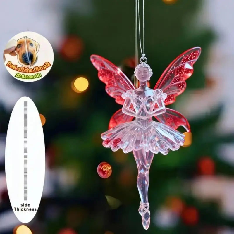 Sparkling Ballerina Acrylic Pendant | Car & Christmas Ornament