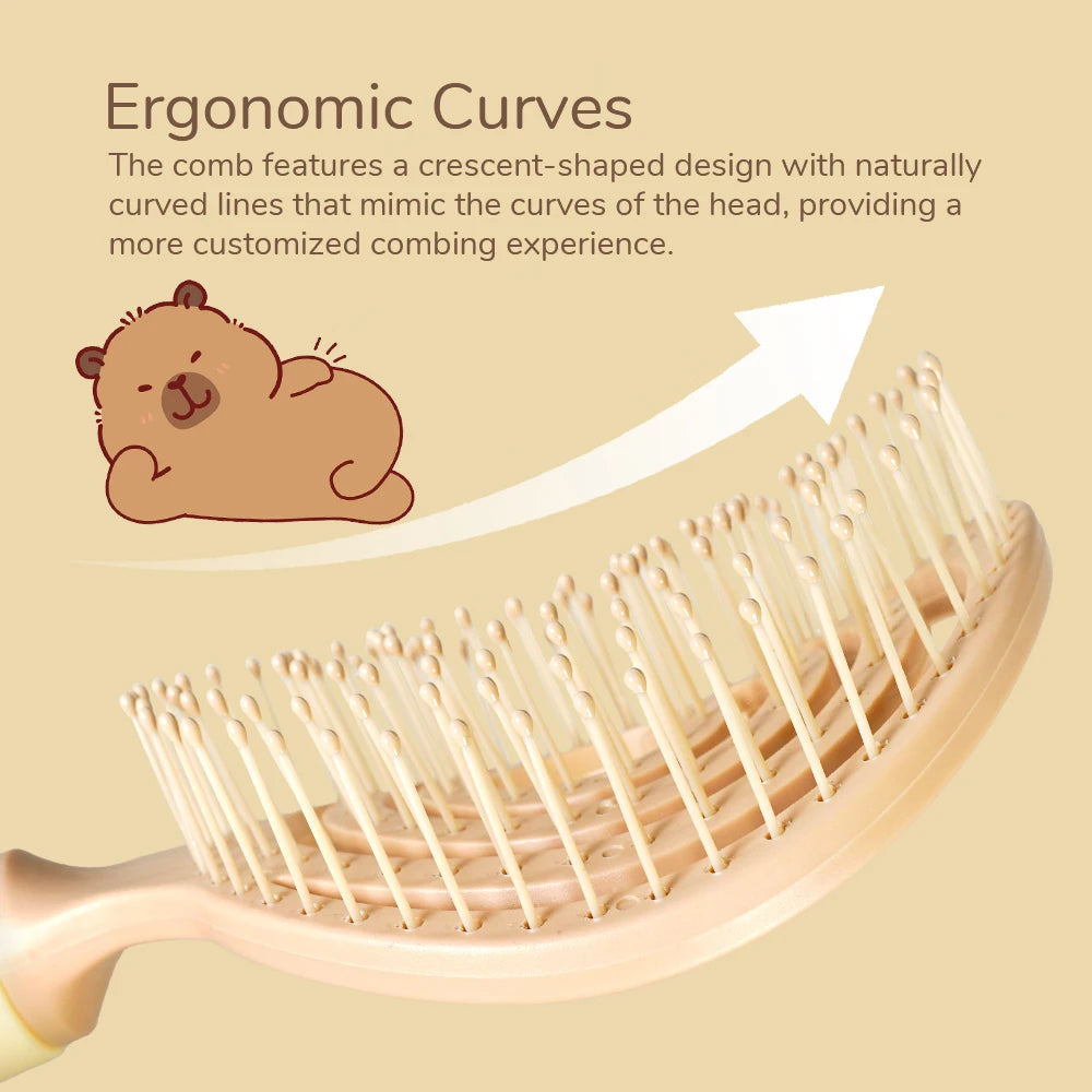 Capybara Hollow Hair Comb – Anti-Static Detangling Brush Hair Detangling Comb Oasis Select