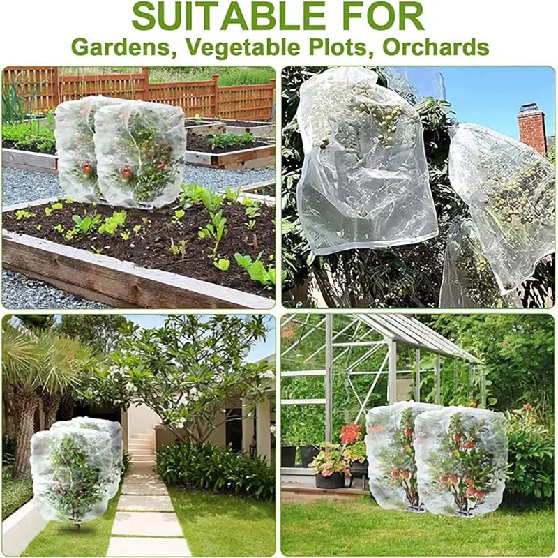 Protection Bags for Plants Cover Mesh Netting for Tree Vegetable Strawberry Grapes Pest Control Anti-Bird Protective Bag Oasis Select