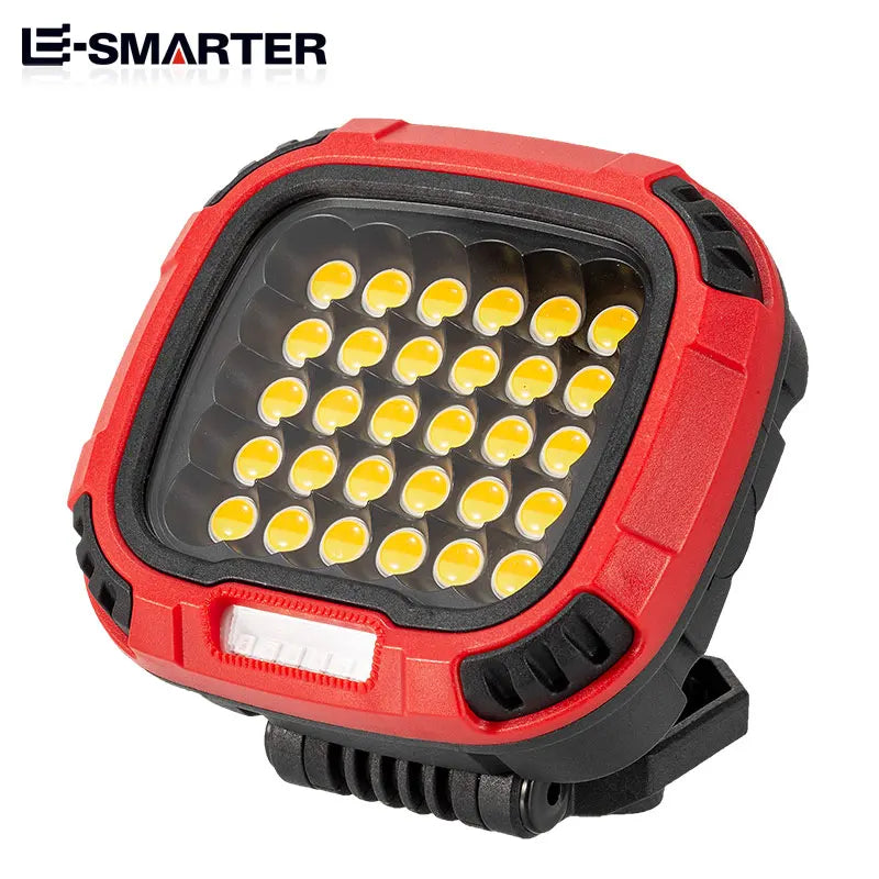 Portable Magnetic COB Floodlight Multi-Functional Rechargeable Working Lamp for Outdoor Camping Emergency Highlight Repair Light Oasis Select