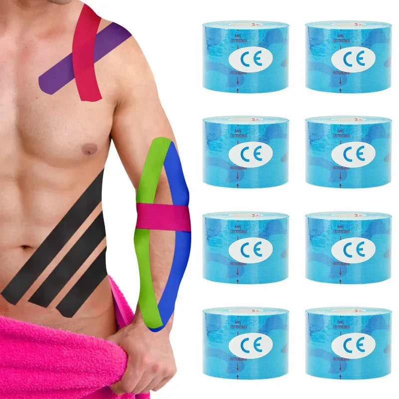 1/2/6pcs Kinesiology Tape Athletic Recovery Elastic Tape Kneepad Muscle Pain Relief Knee Pads Support For Gym Fitness Band Oasis Select