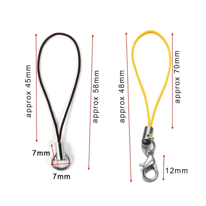 50/100pcs Wire Cord Mobile Phone Craft Pendant Lanyard DIY Handmade Materials Key Ring DIY Toys Pendant Clips Lanyard Accessorie Oasis Select