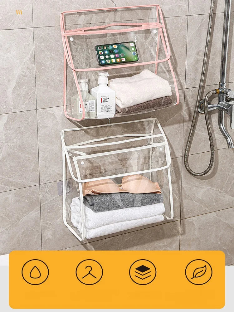 Waterproof PVC Hanging Storage Bag – Wall Mount Organizer