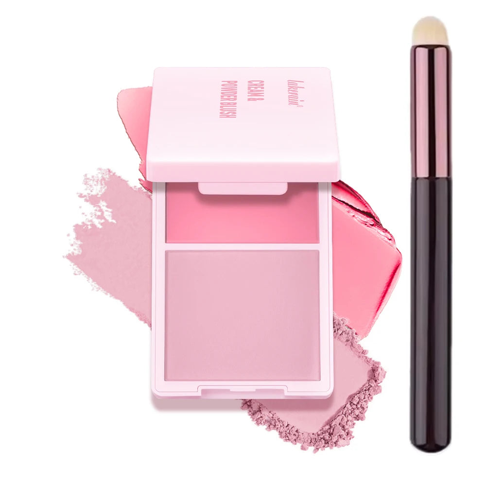 Lakerain 2-in-1 Cream & Powder Blush – 5 Shades, Long-Lasting