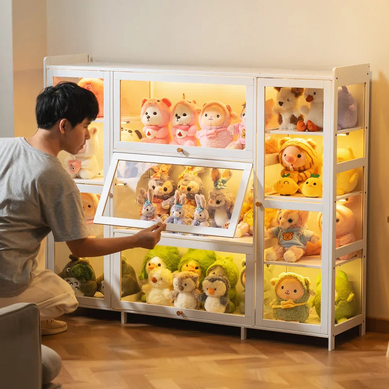 Doll storage display cabinet plush toy doll cotton doll figure blind box imitation acrylic transparent display box Oasis Select