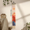 Handwoven Linen Vertical Fringe Tapestry Simple Studio Bedroom Living Room Background Wall Decoration Home Decor Oasis Select M01848