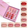 8pcs Velvet Finish Lip Gloss Set Long Lasting Liquid Lipstick Non Stick Easy Apply Mist Lipsticks Gift Beauty Makeup Oasis Select LG40