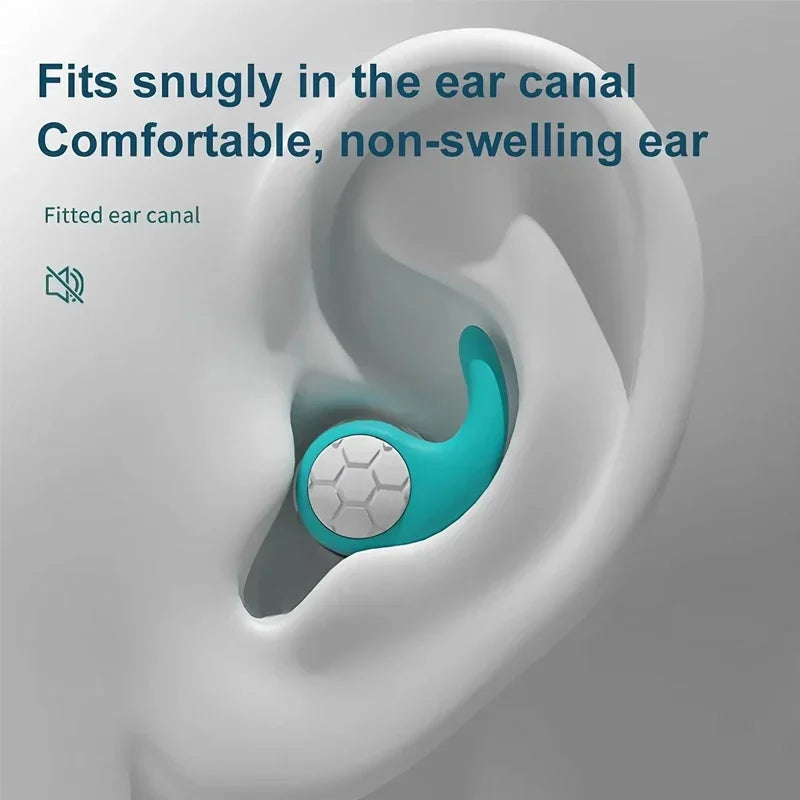 1 Pair Soft Silicone Earplugs - Noise Canceling, Waterproof, Comfortable Fit, for Sleep, Swimming, Creating a Silent Environment Oasis Select
