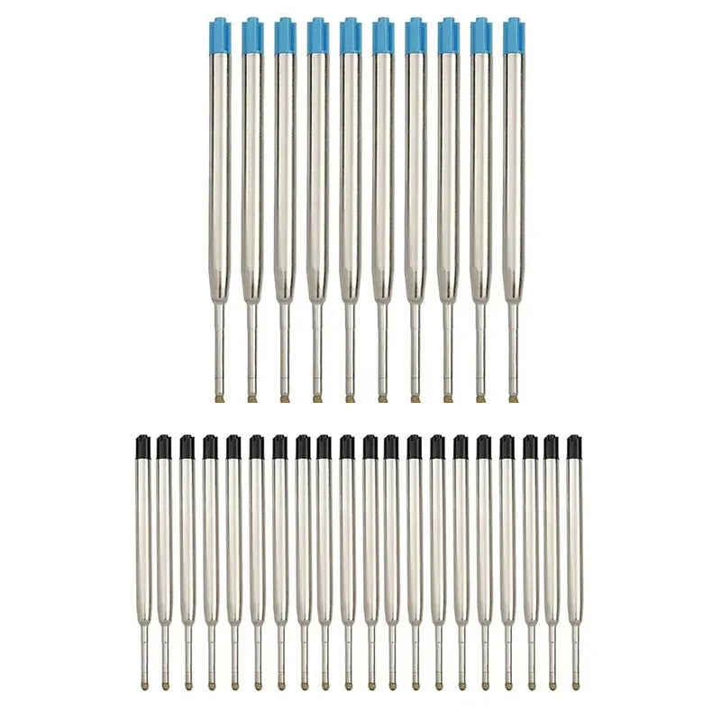 10/20/40Pcs L:3.9 In Ballpoint Pen Refills for Parker Pens Medium Point blue red Black Ink Rods for Writing Office Stationery Oasis Select 30pcs Mix 1