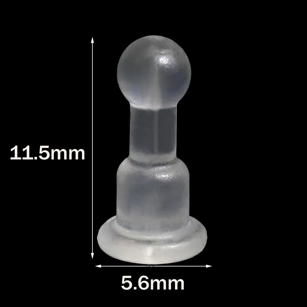 50pcs Comfort Impenetrable Soft Big-Long Earring Backs for Pierced Ears TPE Medical Grade Material Fit with All Types of Earring Oasis Select 11.5X5.6mm