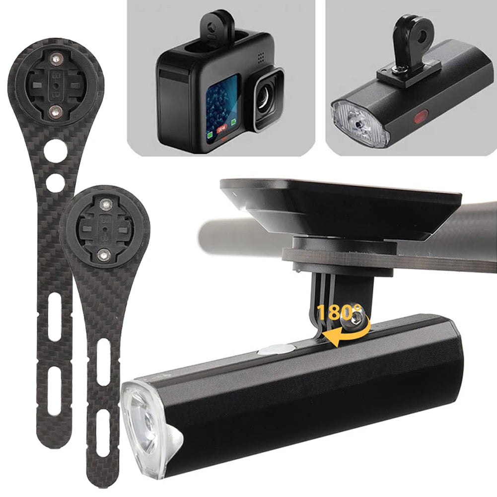 Carbon Fiber Bike Computer Mount for Garmin, Wahoo & Bryton Bike Computer Mount Oasis Select