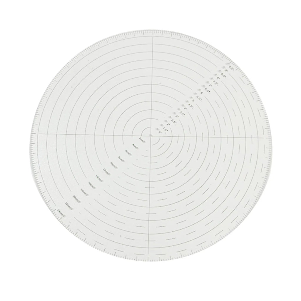 10" Round Center Finder Compass | Clear Acrylic Circle Template