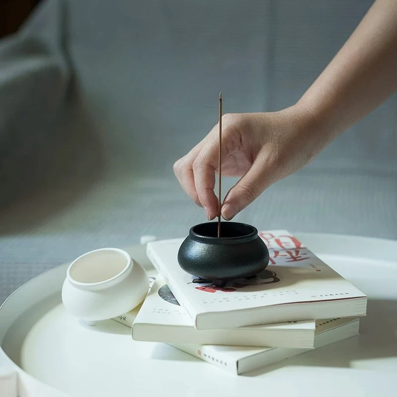 Zen Style Vintage Ceramic Incense Burner Small Incense Holder Home Fragrance Ornament Incense Burner Oasis Select