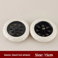 2Pcs 6.5 Inch Shopping Cart Wheels Trolley Caster Replacement Rubber Foaming Anti Slip Tire Wheel Flexible Luggage Accessories Oasis Select 2 pcs black