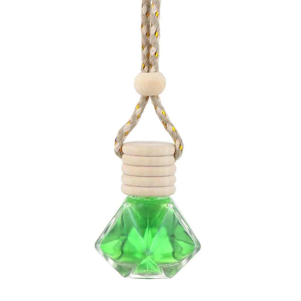 Car Perfume Bottle Perfume Pendant Household Storage Bottle Air Freshener with Flower for Essential Oils Auto Ornament Oasis Select Green