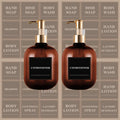 2 Pc 10.1 OZ Amber Soap Dispensers For Cosmetic Shampoos And Lotions Soaps Spill-proof Repeatable Pump Bottles For Bath Products Oasis Select PP12-2PCS 300ml
