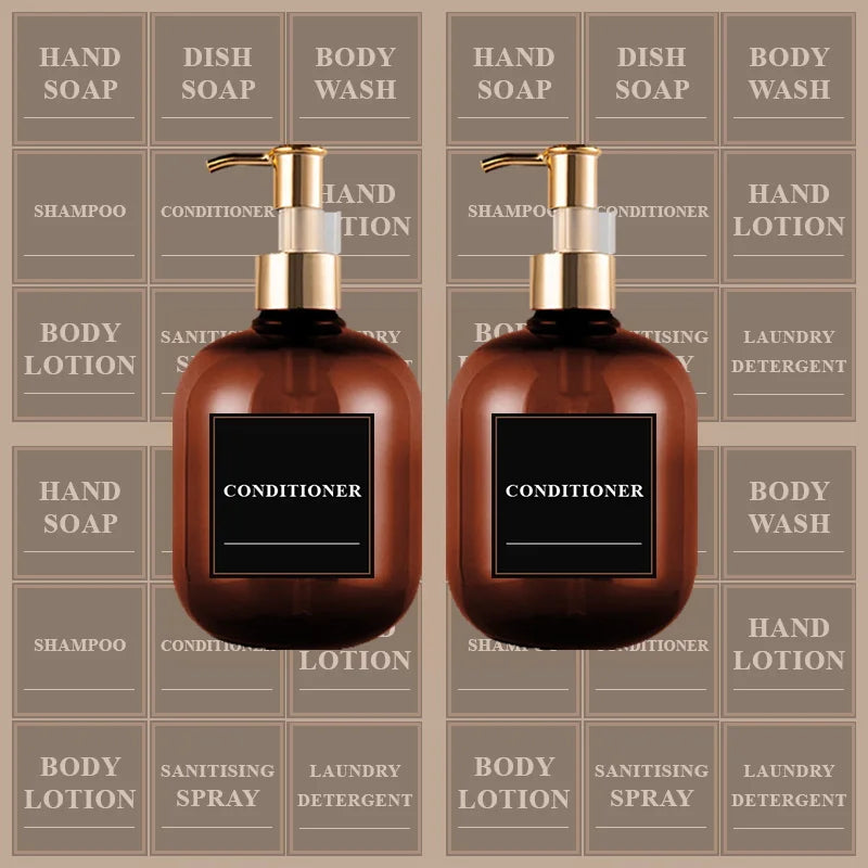 2 Pc 10.1 OZ Amber Soap Dispensers For Cosmetic Shampoos And Lotions Soaps Spill-proof Repeatable Pump Bottles For Bath Products Oasis Select PP12-2PCS 300ml